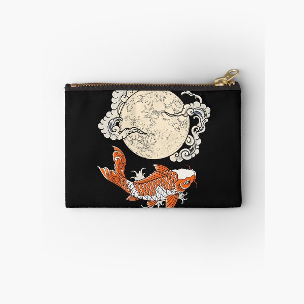 Item preview, Koi Fish And Full Moon With Clouds - Japanese Irezumi Art designed and sold by Surviving Monday Club.