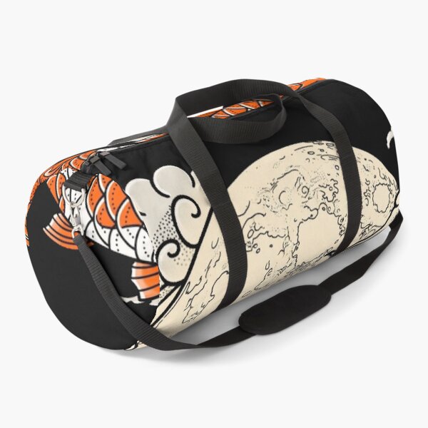 Item preview, Koi Fish And Full Moon With Clouds - Japanese Irezumi Art designed and sold by Surviving Monday Club.