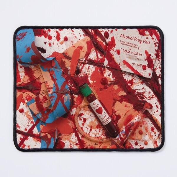 Item preview, Medical Blood Donation Mixed Media Abstract Art designed and sold by THE SPLATTERED HAUS BY SAGE BANKS.