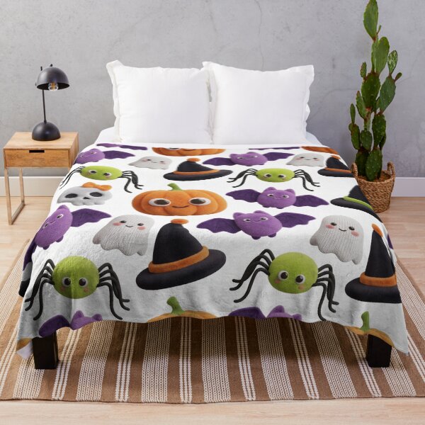 Item preview, Purple Bat Pumpkin Halloween Pattern designed and sold by LenNo9881.