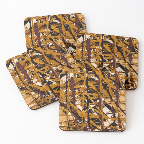Item preview, Rustic Earth Tone Drip and Wood Abstract Art designed and sold by THE SPLATTERED HAUS BY SAGE BANKS.