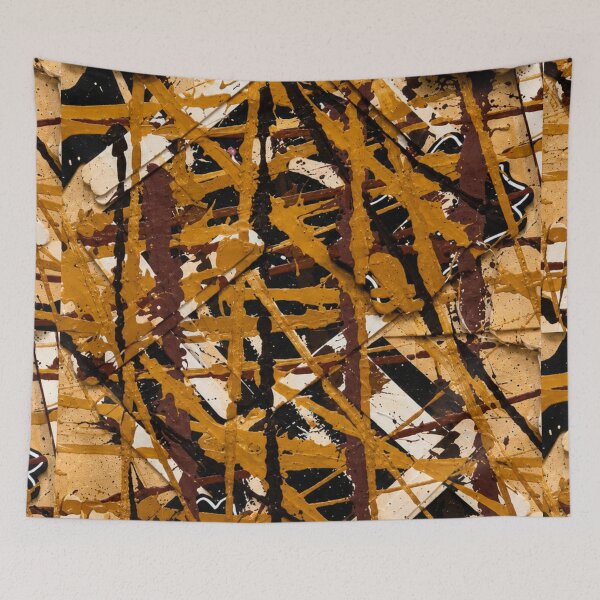 Item preview, Rustic Earth Tone Drip and Wood Abstract Art designed and sold by THE SPLATTERED HAUS BY SAGE BANKS.
