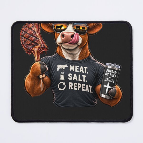 Artikelvorschau, Rindfleisch, Salz, wiederholen entworfen und verkauft von CarnivoreGifts.