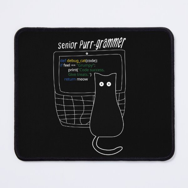 Item preview, Senior Purr-grammer Funny Coding Cat designed and sold by YSNbr.