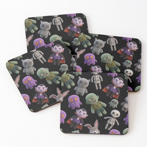 Item preview, Cute Gothic Plush Monster Pattern designed and sold by LenNo9881.