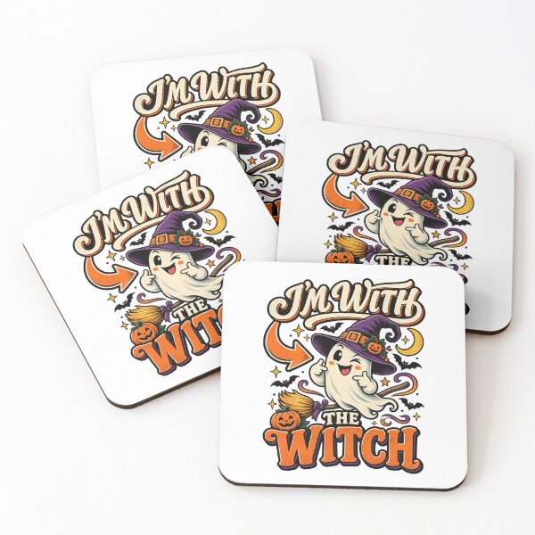 Item preview, I'm With The Witch Couples, Halloween Couple, Witch Costume Humor Spooky Season designed and sold by Teeture.