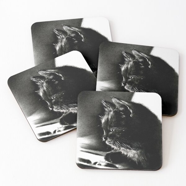 Item preview, Sleepy Cute Black Cat designed and sold by artxsian.