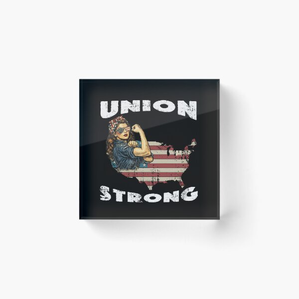 Item preview, Union Strong Rosie the Riveter | American Flag USA Map | Labor Day Union Pride | We Can Do It Retro designed and sold by Youngkev-arts.