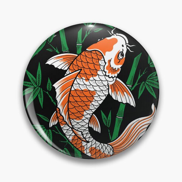 Item preview, Koi Fish And Bamboo Leaves - Japanese Irezumi Tattoo Art designed and sold by Surviving Monday Club.
