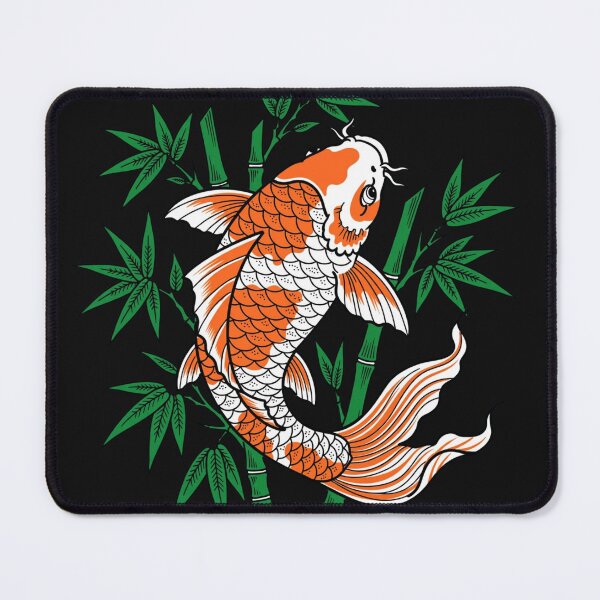 Item preview, Koi Fish And Bamboo Leaves - Japanese Irezumi Tattoo Art designed and sold by Surviving Monday Club.