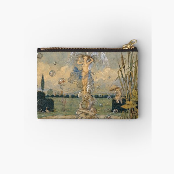 Item preview, Fairy Art Print, Vintage Fantasy Water Fountain, Enchanted Fairy Tale Wall Decor for Fantasy Lovers designed and sold by RickE.