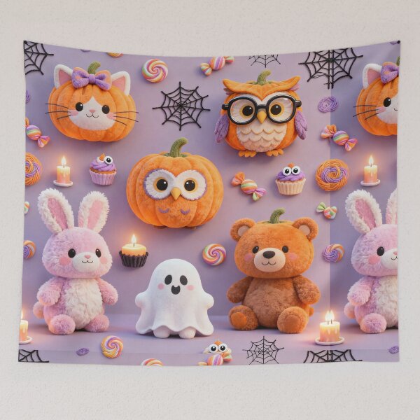 Item preview, Cozy Kawaii Halloween Night Party designed and sold by LenNo9881.