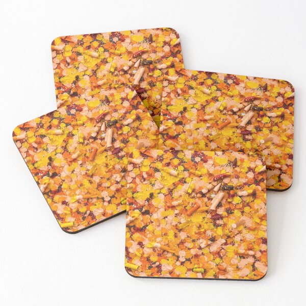 Item preview, Warm Crayon Dot Explosion Abstract Art designed and sold by THE SPLATTERED HAUS BY SAGE BANKS.