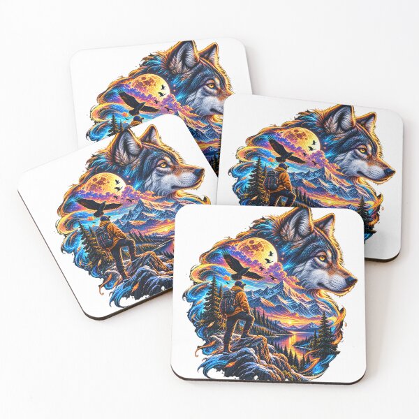Item preview, Cosmic Wolf Adventure designed and sold by VYBORA Studio.