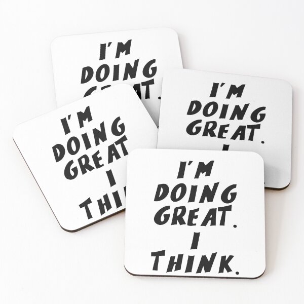 Item preview, Text Typography I'm doing great. I think. Forgetful Adult Humor designed and sold by TypeboldStudio.