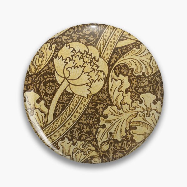 Item preview, Vintage Art Nouveau Floral Pattern – Golden Botanical Textile Design designed and sold by Good_Things.