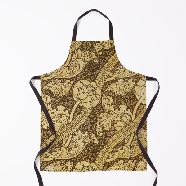 Item preview, Vintage Art Nouveau Floral Pattern – Golden Botanical Textile Design designed and sold by Good_Things.