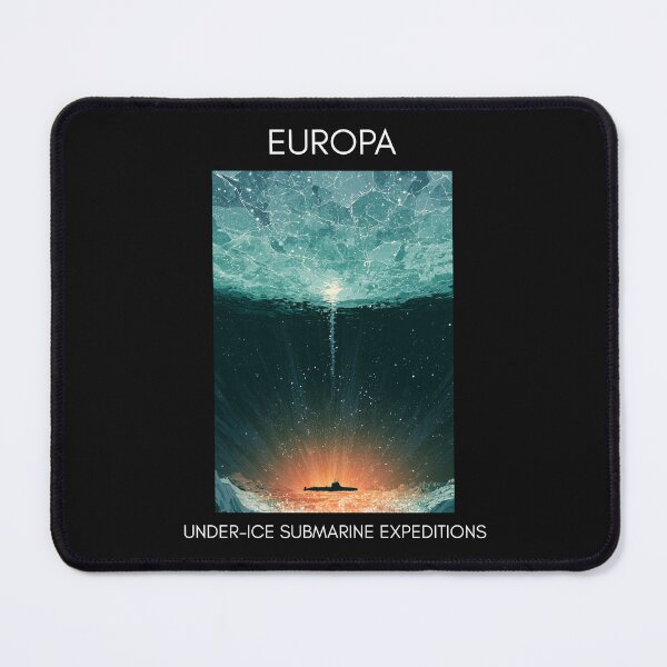 Item preview, Europa Moon Vintage Sci-Fi Submarine Travel Poster designed and sold by Artmugic.