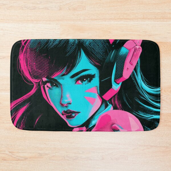 Item preview, Neon Pink Duotone Gamer Girl  designed and sold by AnimeArsenalPrints.