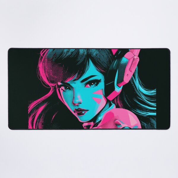 Item preview, Neon Pink Duotone Gamer Girl designed and sold by AnimeArsenalPrints.