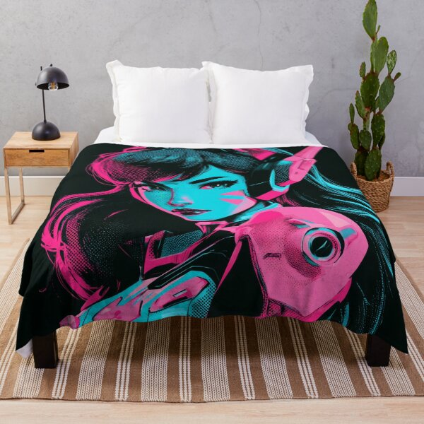 Item preview, Neon Pink Duotone Gamer Girl designed and sold by AnimeArsenalPrints.