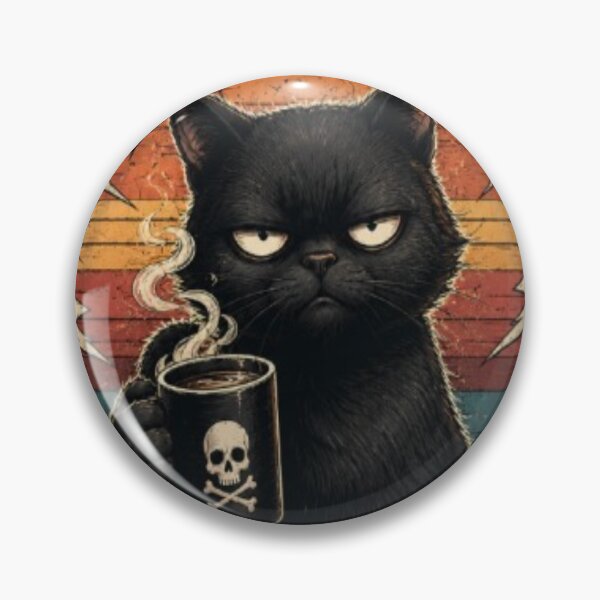 Item preview, Bruh Drink Some Coffee Funny Black Cat Retro Art designed and sold by DailySparks.