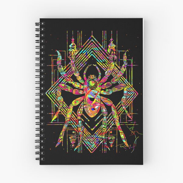 Item preview, Authenticated Neon Arachnid Deity - Hand-Drawn Geometric Art with Unique Color Hash designed and sold by Outlet Raloel.