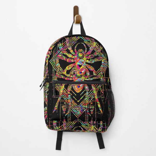 Item preview, Authenticated Neon Arachnid Deity - Hand-Drawn Geometric Art with Unique Color Hash designed and sold by Outlet Raloel.