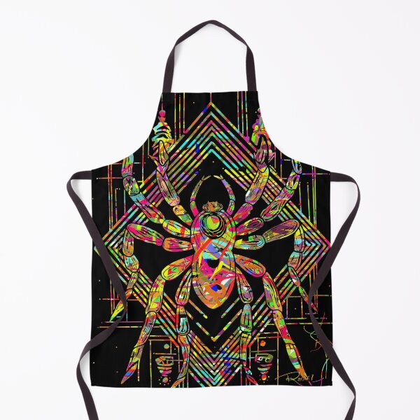 Item preview, Authenticated Neon Arachnid Deity - Hand-Drawn Geometric Art with Unique Color Hash designed and sold by Outlet Raloel.