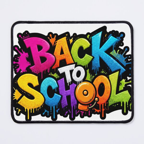 Item preview, Back to School Graffiti Bell T-Shirt — Vertical Tag Rainbow Drip Tee designed and sold by FineArtVis.