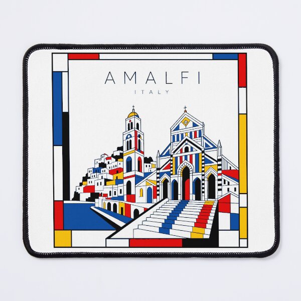 Item preview, Amalfi Mondrian style poster 3D designed and sold by CMYKStudio.