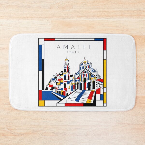 Item preview, Amalfi Mondrian style poster 3D designed and sold by CMYKStudio.