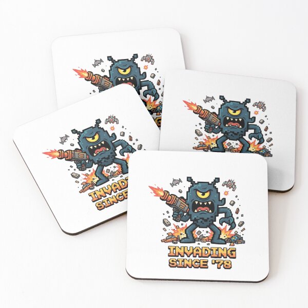 Item preview, Retro Pixel Alien Invader Video Game Art - Invading Since 78 designed and sold by jhgjykuo.