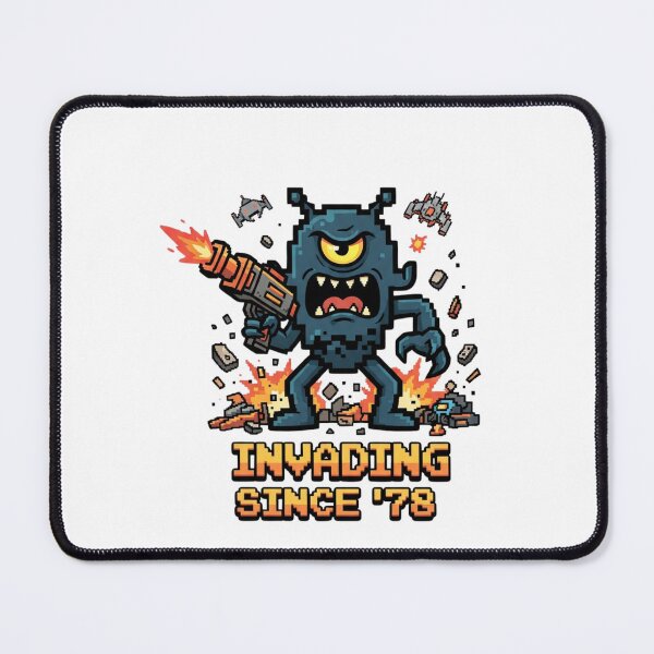 Item preview, Retro Pixel Alien Invader Video Game Art - Invading Since 78 designed and sold by jhgjykuo.