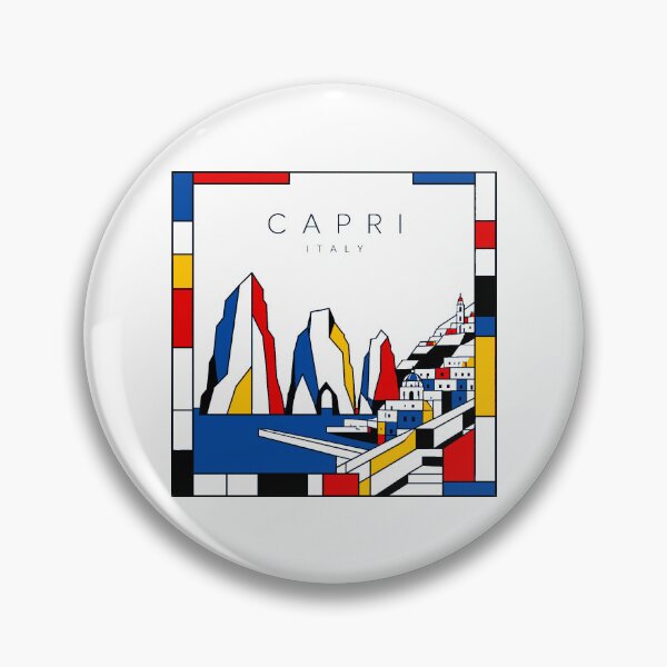 Item preview, Capri Mondrian style poster 3D designed and sold by CMYKStudio.
