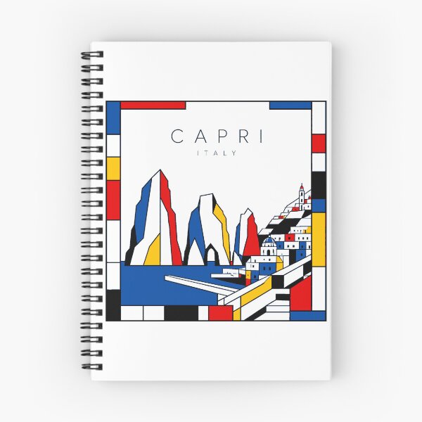 Item preview, Capri Mondrian style poster 3D designed and sold by CMYKStudio.