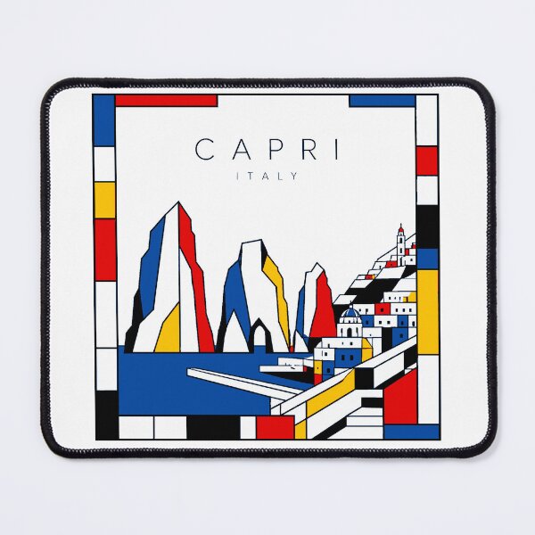 Item preview, Capri Mondrian style poster 3D designed and sold by CMYKStudio.