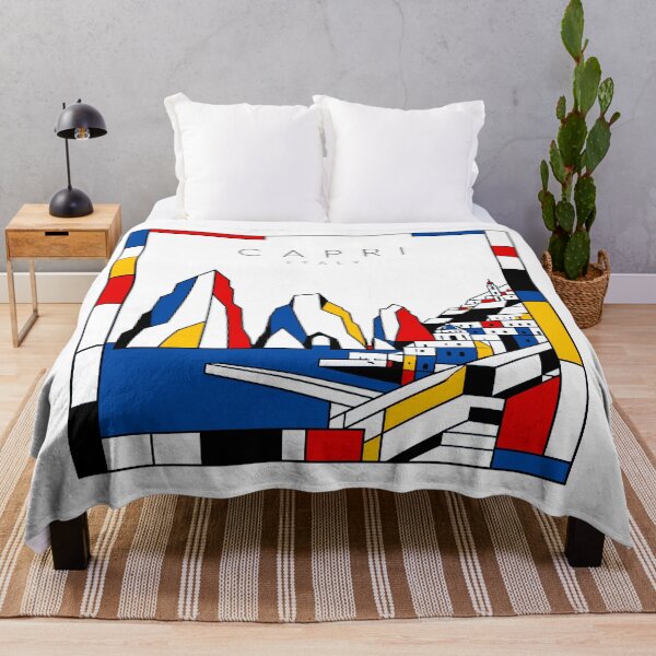 Item preview, Capri Mondrian style poster 3D designed and sold by CMYKStudio.