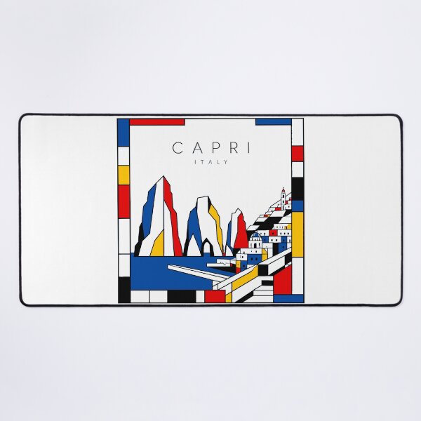 Item preview, Capri Mondrian style poster 3D designed and sold by CMYKStudio.
