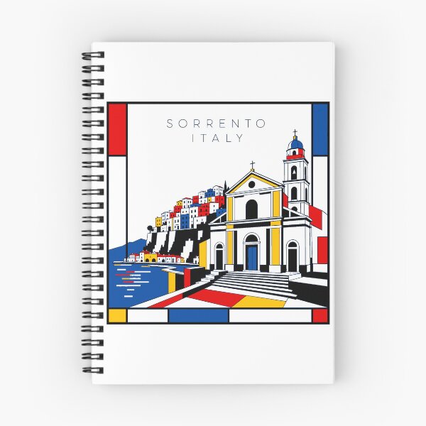 Item preview, Sorrento Mondrian style poster 3D designed and sold by CMYKStudio.