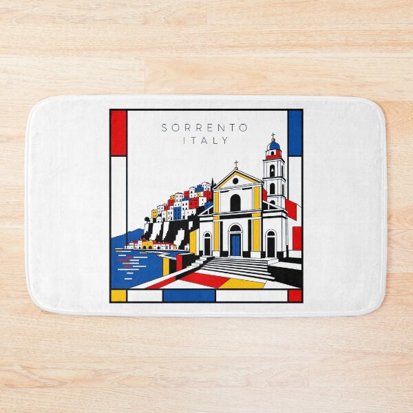 Item preview, Sorrento Mondrian style poster 3D designed and sold by CMYKStudio.