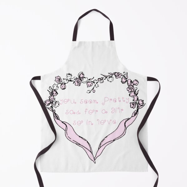 Item preview, Pretty Sad Girl in Love – Pink Floral Heart designed and sold by GreenxGreen.