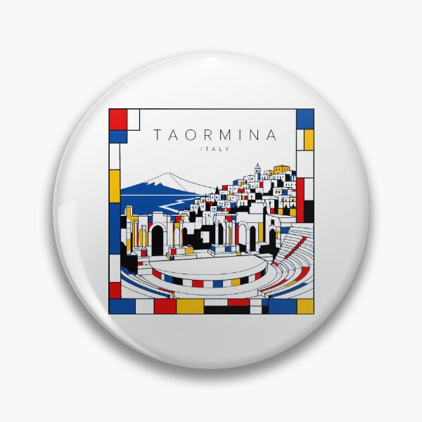 Item preview, Taormina Mondrian style poster 3D designed and sold by CMYKStudio.