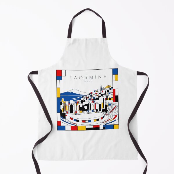 Item preview, Taormina Mondrian style poster 3D designed and sold by CMYKStudio.