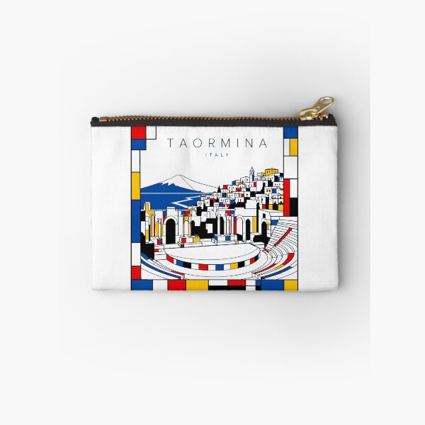 Item preview, Taormina Mondrian style poster 3D designed and sold by CMYKStudio.