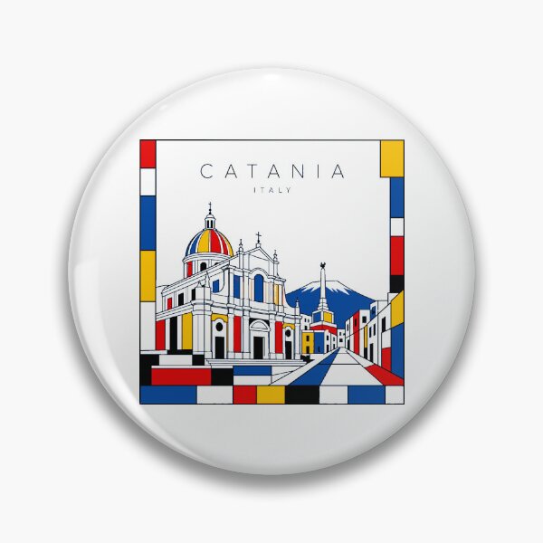 Item preview, Catania Mondrian style poster 3D designed and sold by CMYKStudio.