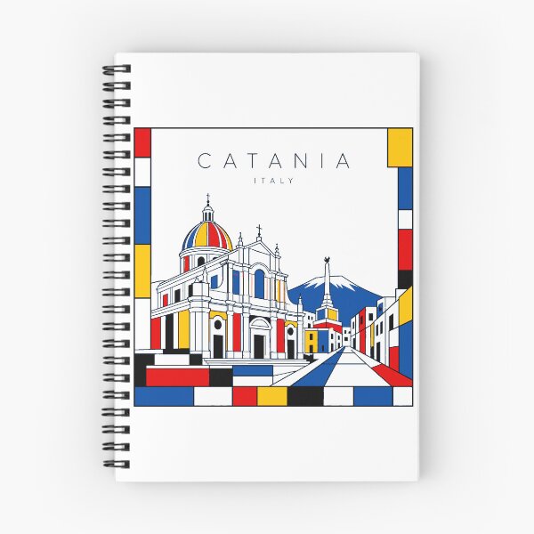 Item preview, Catania Mondrian style poster 3D designed and sold by CMYKStudio.