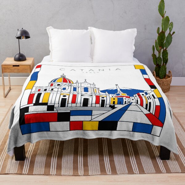 Item preview, Catania Mondrian style poster 3D designed and sold by CMYKStudio.