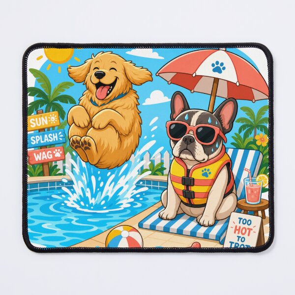 Item preview, Golden Retriever and French Bulldog Cute Pet Duo - One's A Couch Potato One's A Ball Of Energy designed and sold by BestCoolStuff.