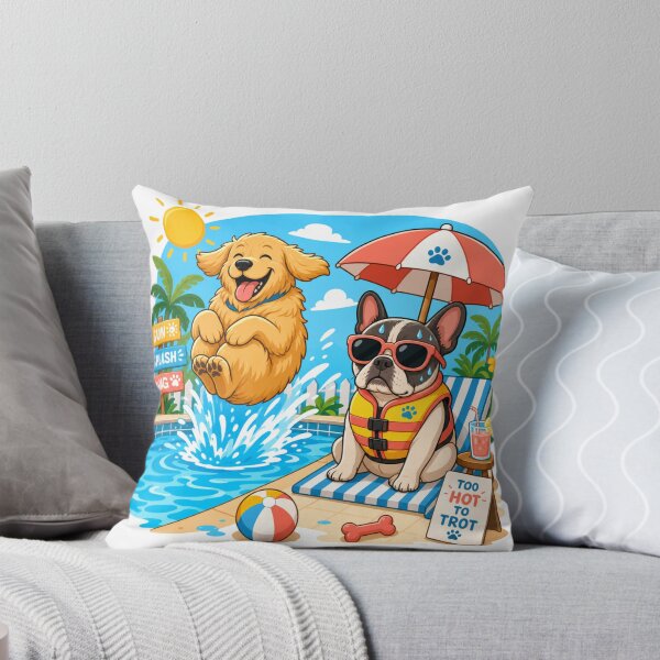 Item preview, Golden Retriever and French Bulldog Cute Pet Duo - One's A Couch Potato One's A Ball Of Energy designed and sold by BestCoolStuff.